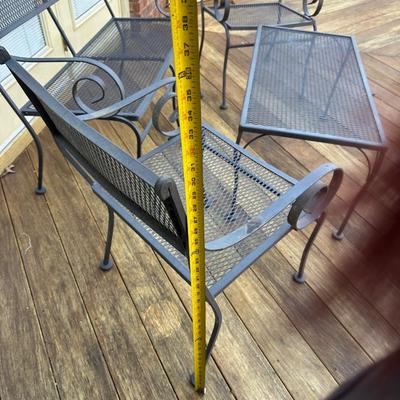 Metal outside patio set