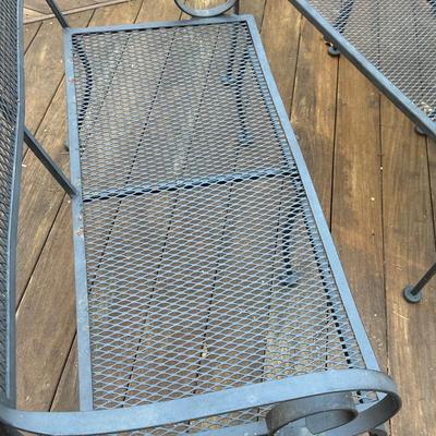 Metal outside patio set