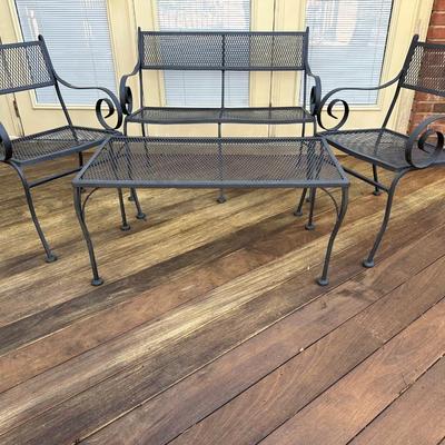 Metal outside patio set
