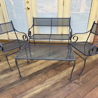 Metal outside patio set