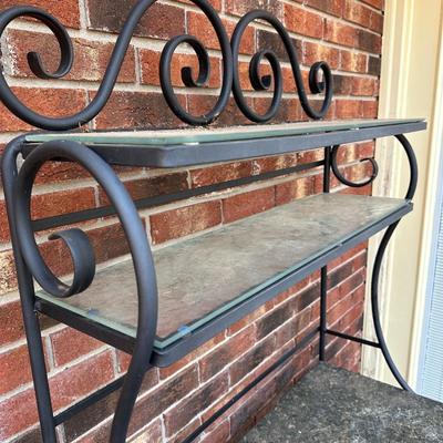 Outdoor Shelf & Wine Holder for Entertaining