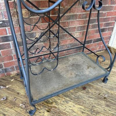 Outdoor Shelf & Wine Holder for Entertaining