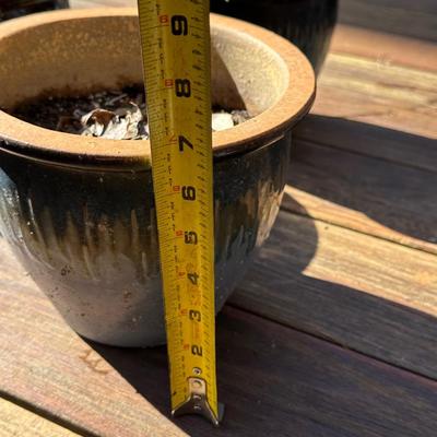 Aqua 2-tone Ceramic Planters