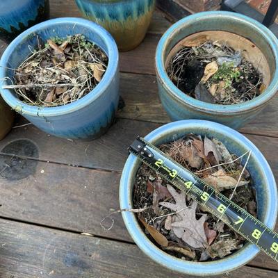 Aqua 2-tone Ceramic Planters