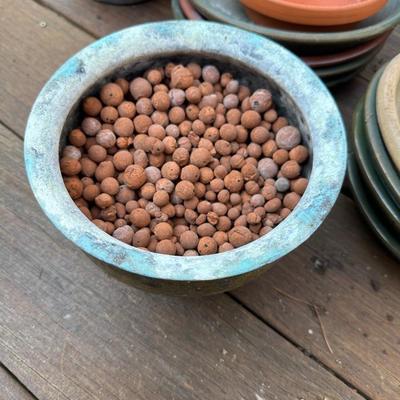 Aqua 2-tone Ceramic Planters