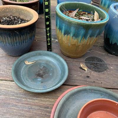 Aqua 2-tone Ceramic Planters