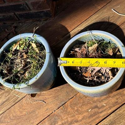 Aqua 2-tone Ceramic Planters