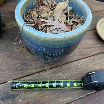 Aqua 2-tone Ceramic Planters