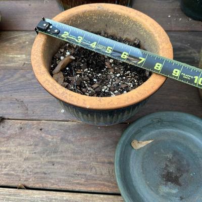 Aqua 2-tone Ceramic Planters