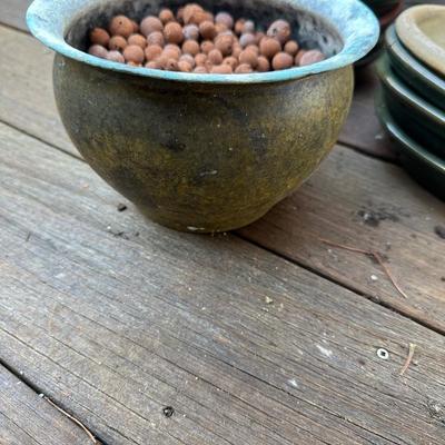 Aqua 2-tone Ceramic Planters