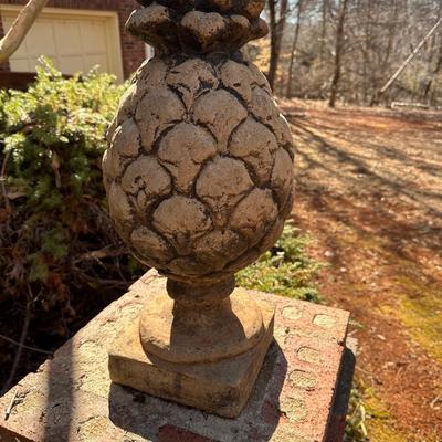 Lot of 3 Pineapple Finial Statues