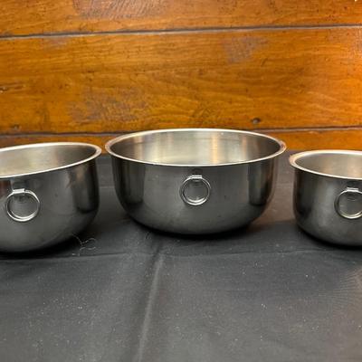 Presto Electric Skillet, Vintage Stainless Steel Bowls and Farberware Skillet