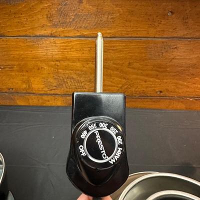 Presto Electric Skillet, Vintage Stainless Steel Bowls and Farberware Skillet