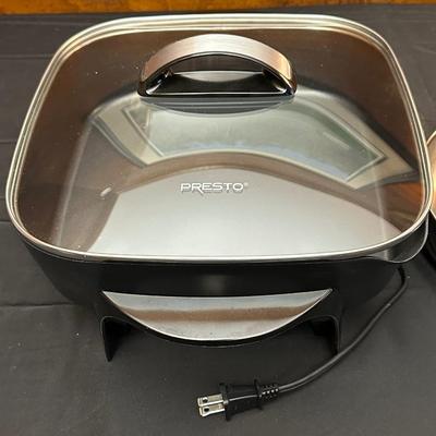 Presto Electric Skillet, Vintage Stainless Steel Bowls and Farberware Skillet