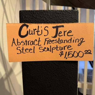 Lot 2: Curtis Jere Abstract Freestanding Steel Sculpture