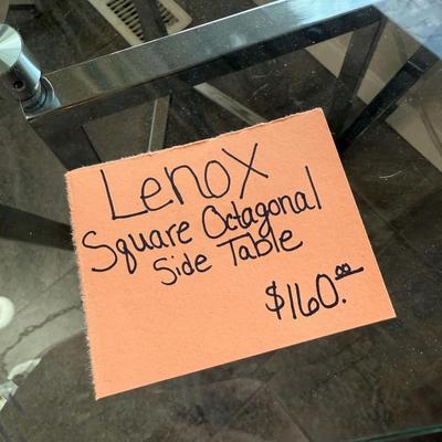 Lot 5: Lenox Octagon Glass Coffee & Side Table