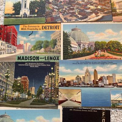 Lot of Vintage Postcards, New York, Chicago & Detroit