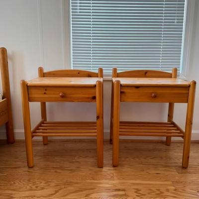 937 Pair of Pine IKEA Night Stands