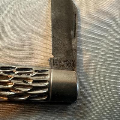 POCKET KNIVES, BUTANE LIGHTER AND A TAPE MEASURE