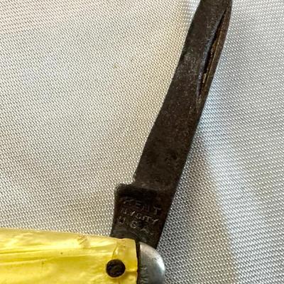 POCKET KNIVES, BUTANE LIGHTER AND A TAPE MEASURE