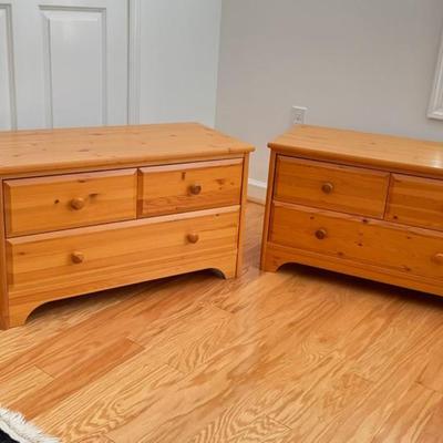 939 Pair Of Pine IKEA Low Dressers