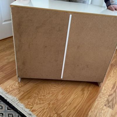 940 Pair of White Three Drawer Dresser