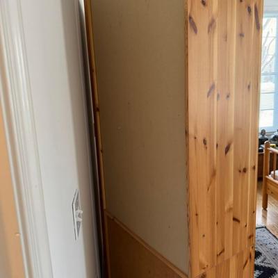 942 Pine Bookshelf Dresser Combo