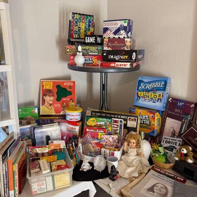 Lot 10: Game Room Selection & White Shelf on Left