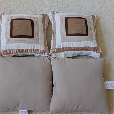 Brown/Tan Throw Pillows (FD)