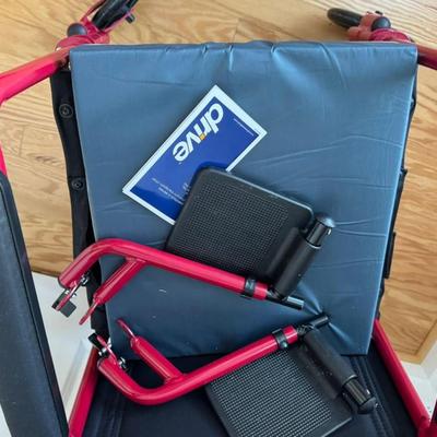 946 Drive Expedition X Series Aluminum Transport Chair With Cushion & Foot Rest