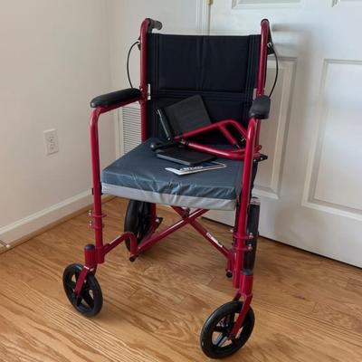 946 Drive Expedition X Series Aluminum Transport Chair With Cushion & Foot Rest