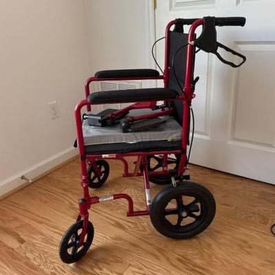 947 Drive Expedition X Series Aluminum Transport Chair With Cushion & Foot Rest