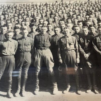 OLD PICTURE OF "PART OF 13th REGIMENT F.A.R.D." WITH THE BAND