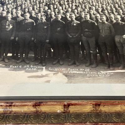 OLD PICTURE OF "PART OF 13th REGIMENT F.A.R.D." WITH THE BAND