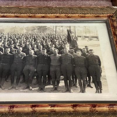 OLD PICTURE OF "PART OF 13th REGIMENT F.A.R.D." WITH THE BAND