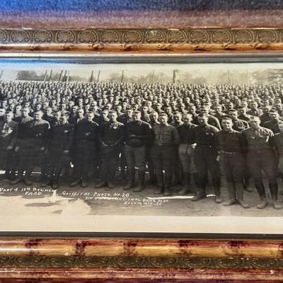 OLD PICTURE OF "PART OF 13th REGIMENT F.A.R.D." WITH THE BAND