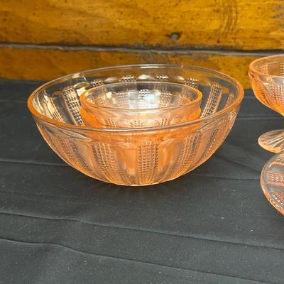 Lot of Vintage Pink Depression Glass