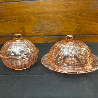 Lot of Vintage Pink Depression Glass