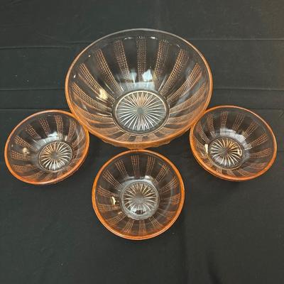 Lot of Vintage Pink Depression Glass
