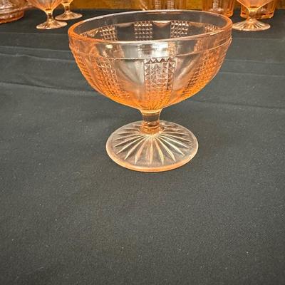 Lot of Vintage Pink Depression Glass