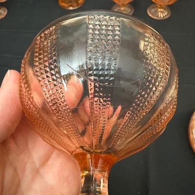 Lot of Vintage Pink Depression Glass