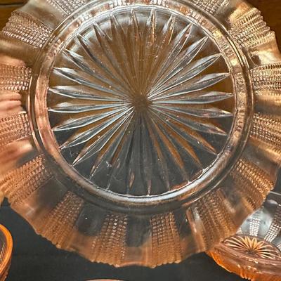 Lot of Vintage Pink Depression Glass