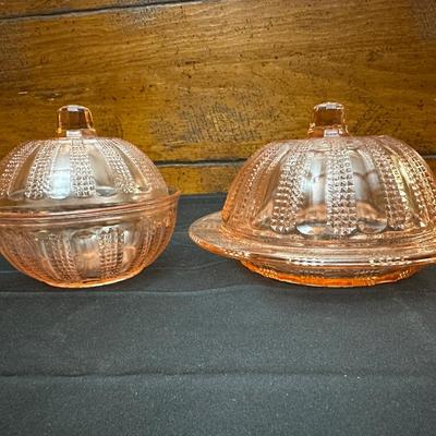 Lot of Vintage Pink Depression Glass