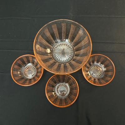 Lot of Vintage Pink Depression Glass