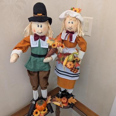 Fall Decor Pilgrim Figure Set 25 1/2" Tall (FD)