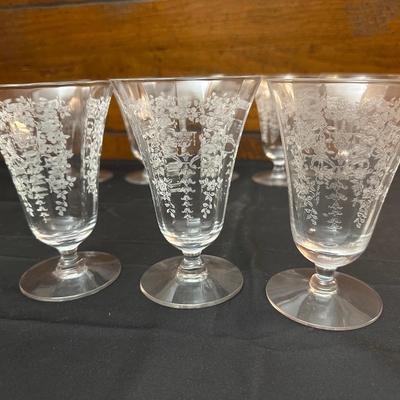 Vintage Floral Patterned Glasses Mikado Morgantown