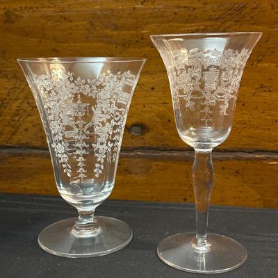 Vintage Floral Patterned Glasses Mikado Morgantown