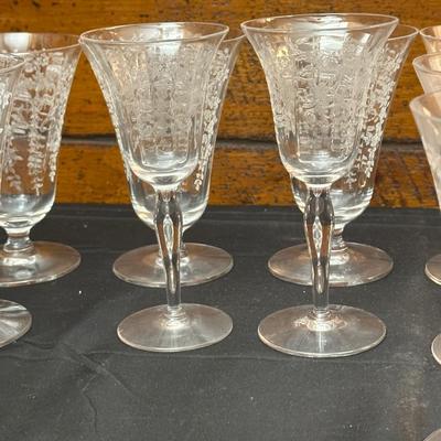 Vintage Floral Patterned Glasses Mikado Morgantown
