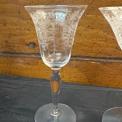 Vintage Floral Patterned Glasses Mikado Morgantown