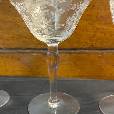 Vintage Floral Patterned Glasses Mikado Morgantown